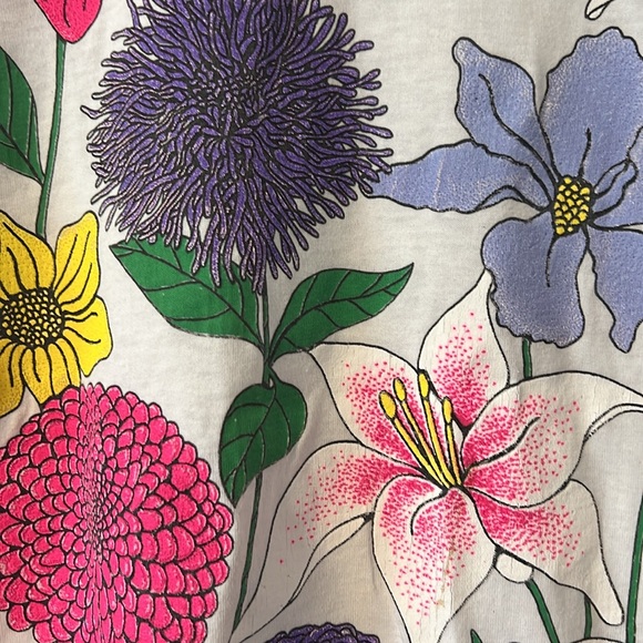 Vintage 90s Floral Graphic Tee XL Single Stitch 1991 VKC Made in USA - Picture 2 of 5